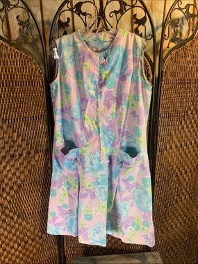 Vintage Floral Dress Handmade Size M